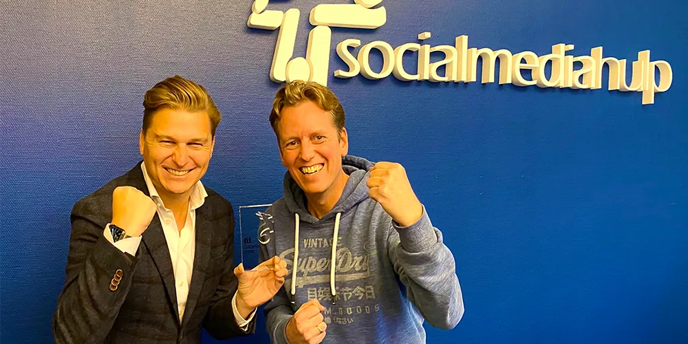 Het team viert de eerste FD Gazellen Award