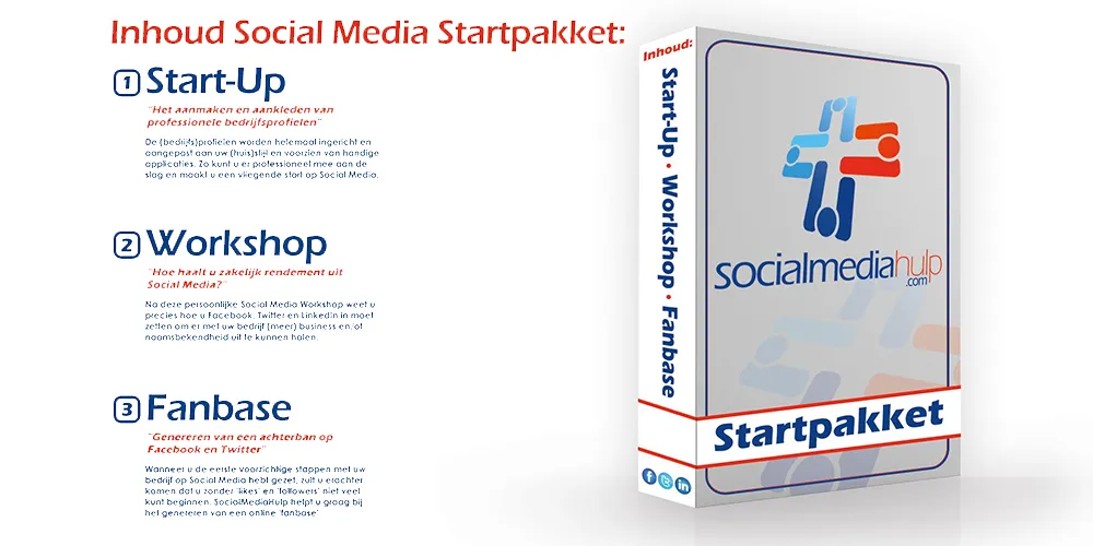 Presentatie van het Social Media Startpakket